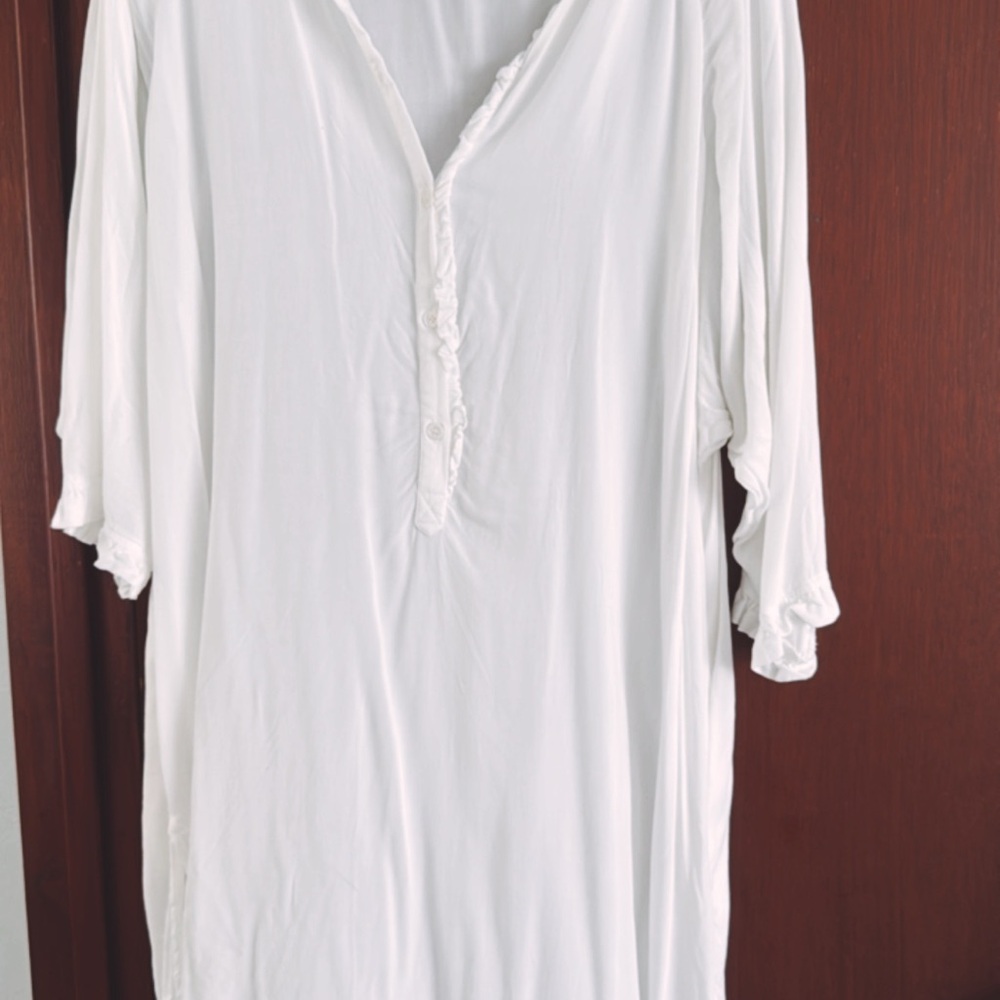 White Button-Down Blouse